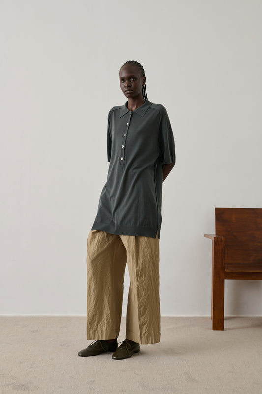 Robe Hilda - Gris/Bleu - Laine mérinos - Femme