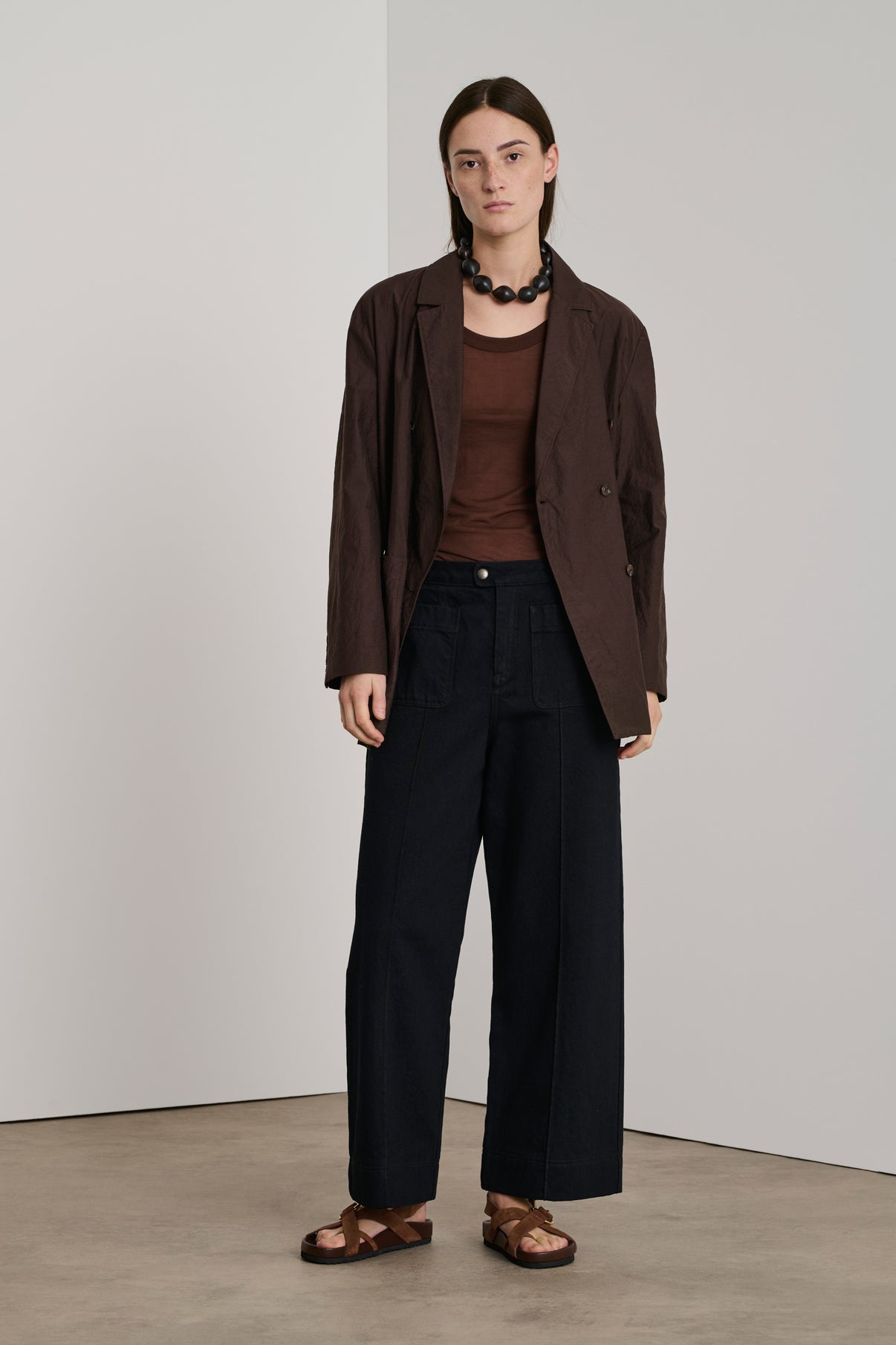Sandales Mexico - Rouille - Cuir - Femme vue 3