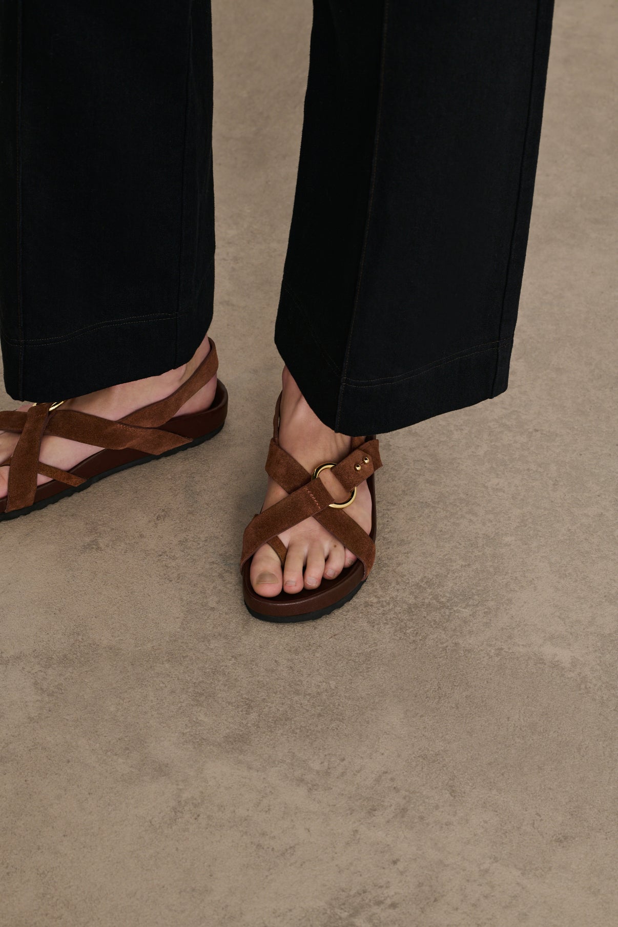 Sandales Mexico - Rouille - Cuir - Femme vue 2