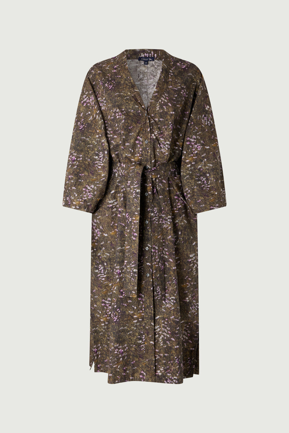 Robe Daily - Kaki/Lilas - Coton - Femme