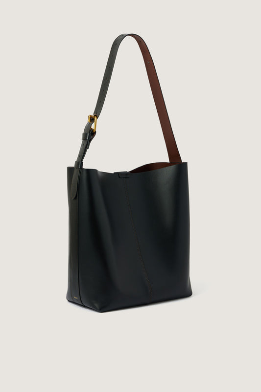 Sac Saudade - Noir/Cognac - Cuir - Femme